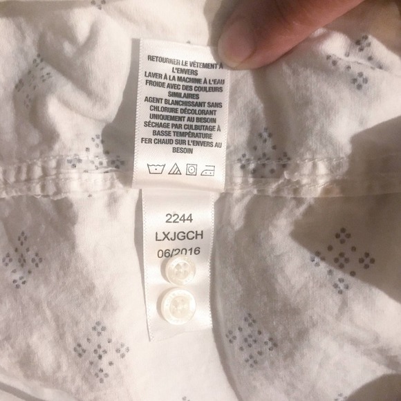 Prince & Fox White Cotton Shirt Blue Dot Button Down Shirt - Picture 4 of 5